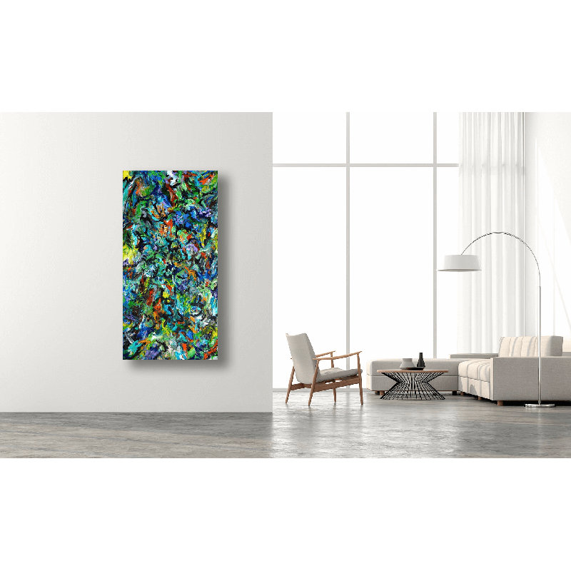 Celebration II On Giclee Canvas Hand Embellished Art, 60" H x 30" W x 1.5" D, Wrapped Canvas