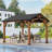 12' X 10' Outdoor Metal Roof Gazebo With Wooden Frame, Hardtop Gazebo,  Resistant Sloping Steel Roof-107647624