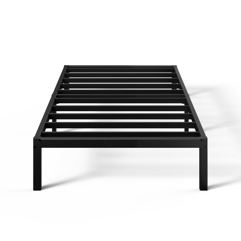 Barbieri Modern Metal Platform Bed Frame with Heavy Duty Steel Slat Support, Single (3')