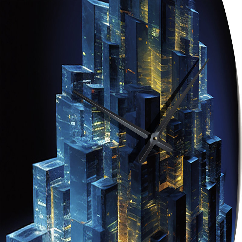 Horloge murale 3D Cityscape, Moyenne