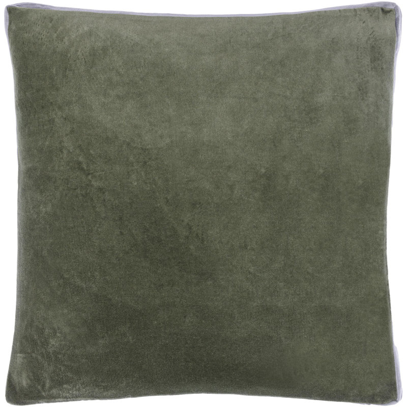  Nicholas Cotton Throw Pillow, Down, 18" x 18", Brown/Pink