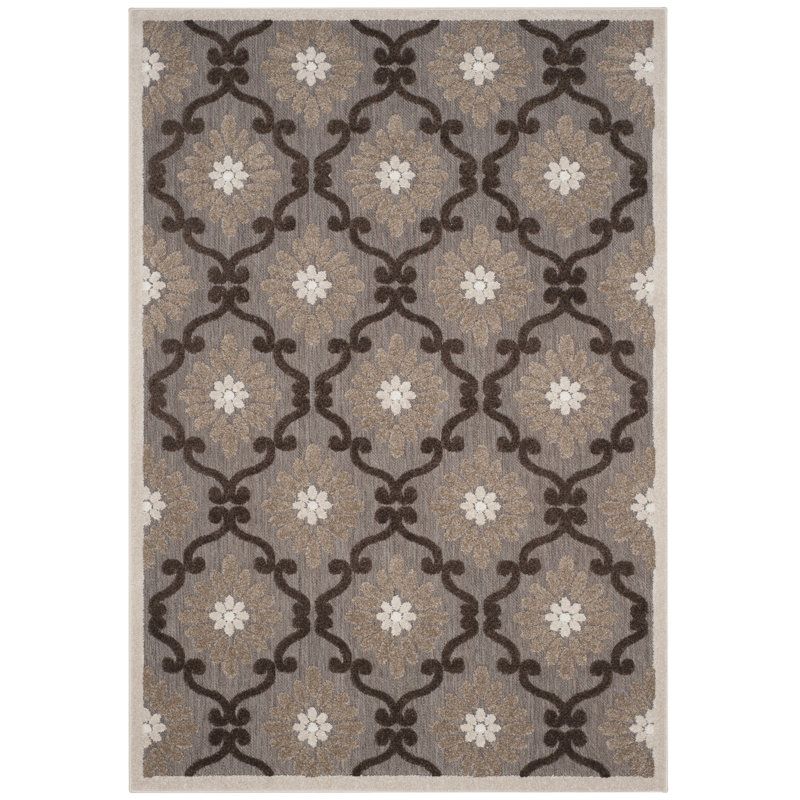 Camille Floral Hand Woven Indoor / Outdoor Area Rug, Rectangle 160 x 231cm