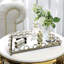 Plateau miroir rectangulaire Dec Cadre avec cadre en fil d'or rose - Cadeau de Noël élégant pour la décoration intérieure