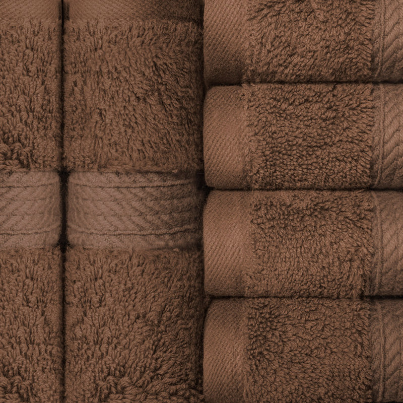 Essuie-mains luxueux en coton de qualité égyptienne Renata , Chocolat