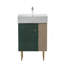 Base de meuble-lavabo 21,6 po seulement, tablette ouverte à droite, vert-1473900067