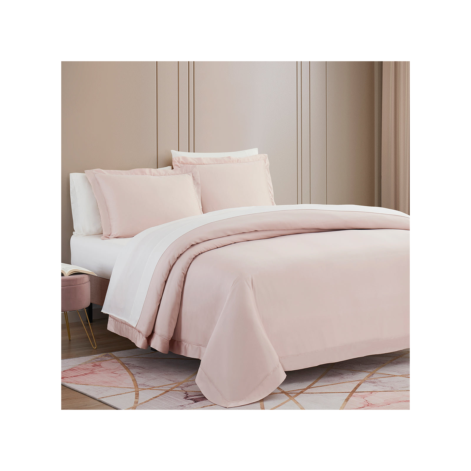 Blush, King Duvet Cover + 2 King Shams