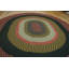 Vintage American Multicolor Oval Shape Braided Area Rug