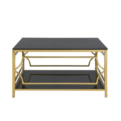 Square Glass Coffee Table In 33.5" (Only Including Table)