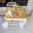 52" Drop-Leaf Countertop Kitchen Cart With Spice Rack & Towel Rack-1130482590