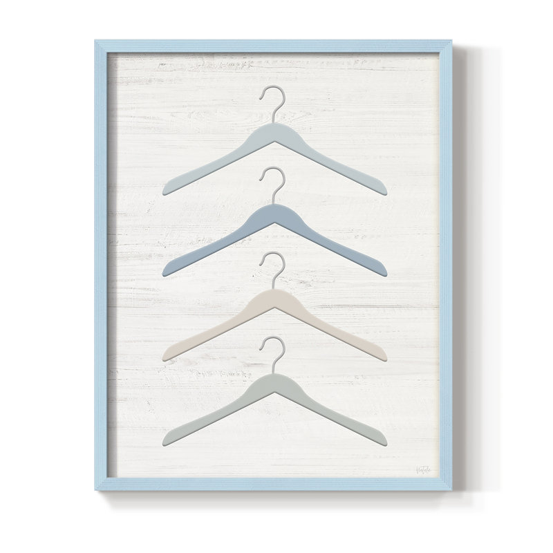 Laundry Langes, reproduction encadrée - bois massif, H 11 po x l 9 po, Bleu