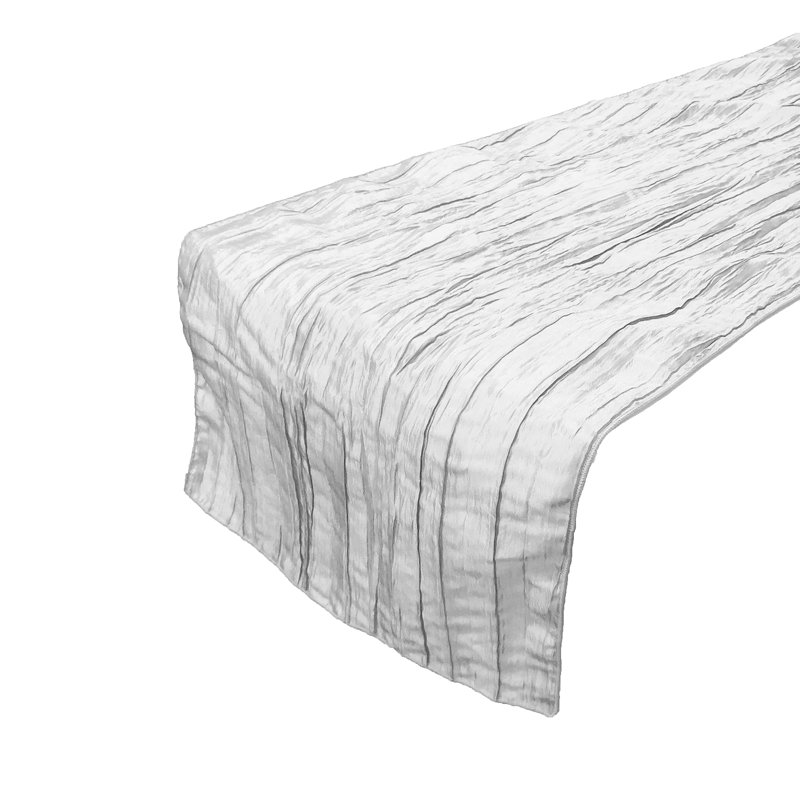 Clermt Solid Color Table Runner, 12" x 90", White