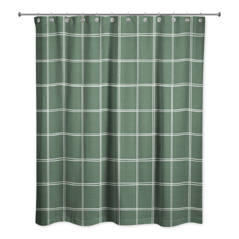 Rideau de douche simple Perine, Vert