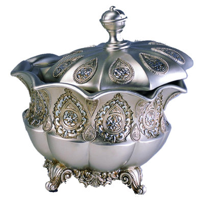 Boîte décorative métallique traditionnelle 8 po Bickerstaff