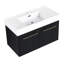 Meuble-lavabo de salle de bain avec lavabo 36 po - Châtaignier noir moderne, Armoire murale en résine-1705316325