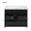 Armoire murale flottante avec double tiroir et lavabo en céramique-1483434619