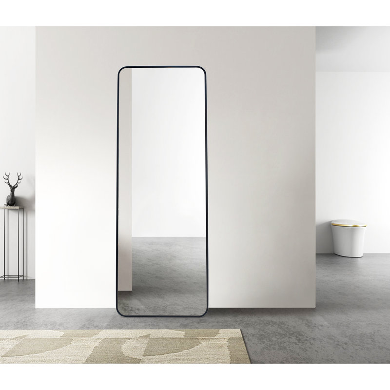 Metal Flat Mirror, Black