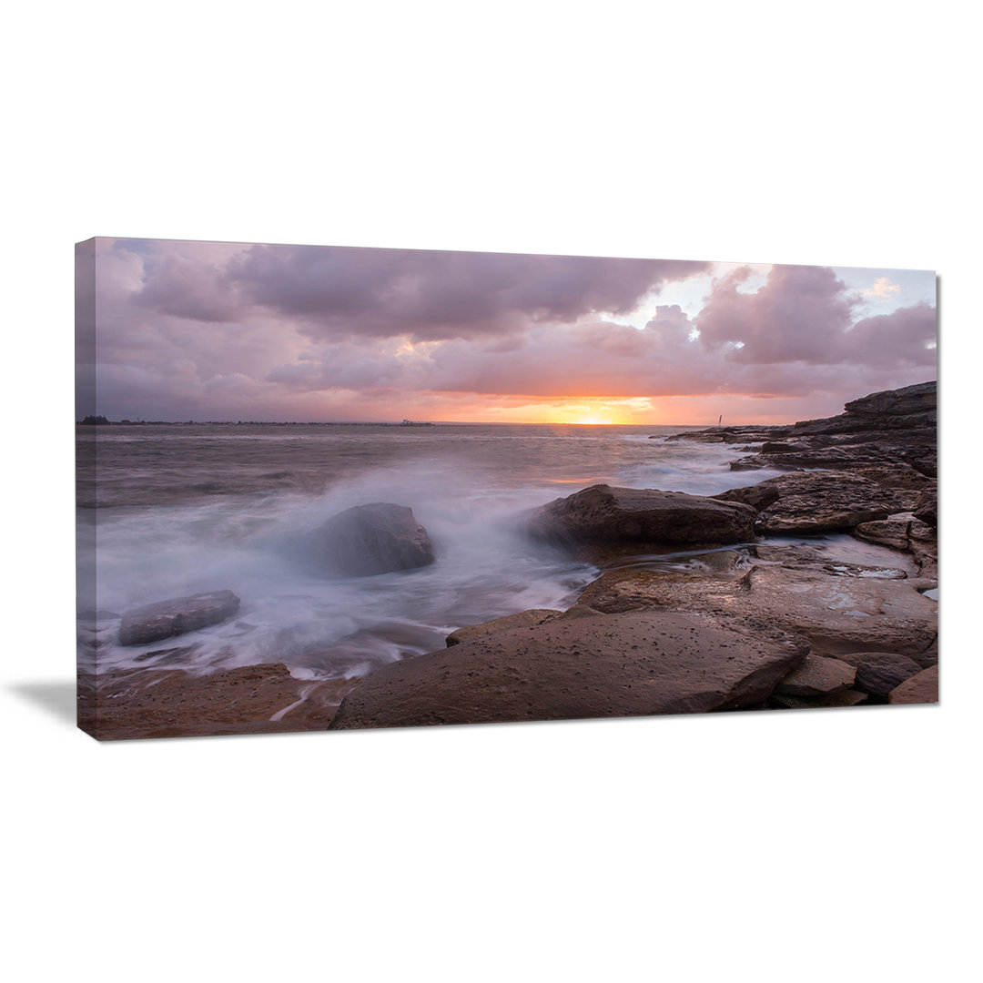 " Stormy Waves In Beautiful Australia Beach Large Seashore " Highland Dunes
