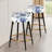 Cobalt Blue Victorian Rococo Victorian Pattern II - Floral Bar Stools Set Of 2