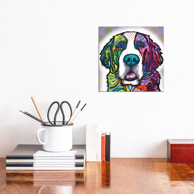 Saint Bernard by Dean Russo - Wrapped Canvas Print