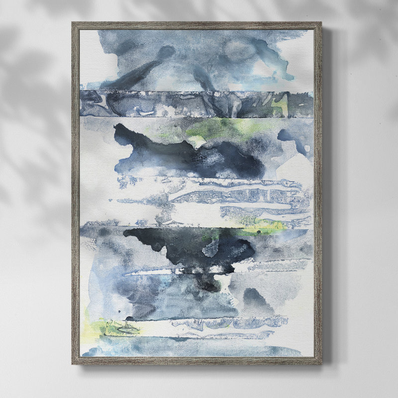 «Blue Memories II», reproduction encadrée - bois massif, H 30 po x l 24 po
