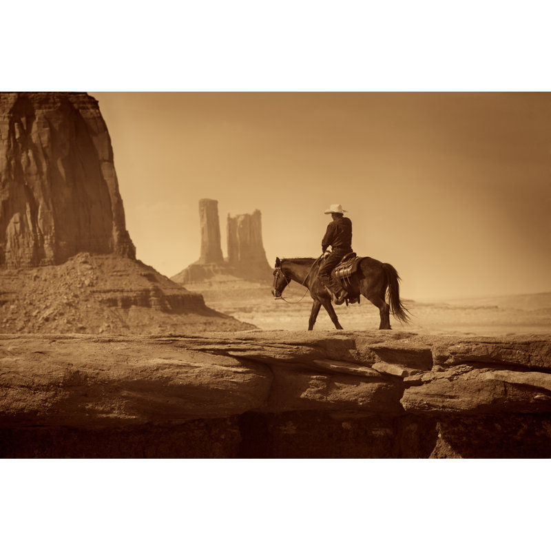 Western Cowboy by YinYang - Wrapped Canvas Print, 30cm H x 46cm W x 3.8cm D