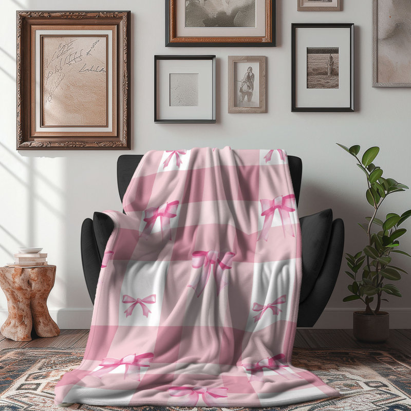 Couverture rose de qualité supérieure 1 pièce, L 50 po x L 60 po