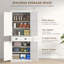Armoire de rangement autoportante traditionnelle avec tiroir et tablettes réglables