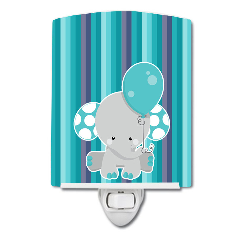 Elephant with Balloon Ceramic Night Light