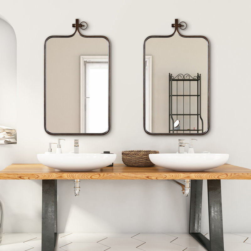 Miroir d'appoint Ristaino, Or, 37 po x 30 po