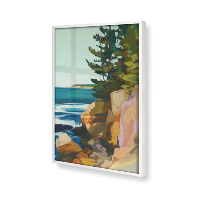 «Seacliff Whispers V2», impression encadrée sur papier par Azure Artisanal Studio