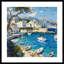 Reproduction d'art encadrée en bois "Blue Sea Méditerranée" par Elena Avanesova