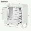 Meuble-lavabo moderne de 30 po avec ensemble de meuble-lavabo 30 po, armoire de rangement pour salle de bain avec porte à fermeture douce et 3 tiroirs, structure en bois massif [Bassin en résine]-2016468554