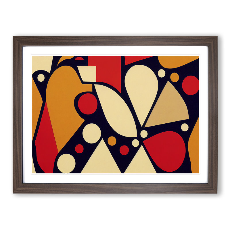 Dazzling Abstract - Single Picture Frame Print, Walnut Framed, 34cm H x 46cm W x 2cm D
