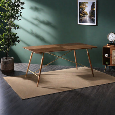Solid wood stable dining table