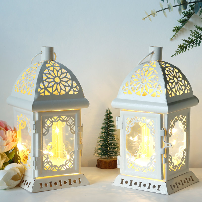 7.68'' Battery Powered Square / Rectangular Lantern, White
