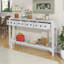Console 60 po, 2 tiroirs, tablette inférieure pour le vestibule - blanc antique