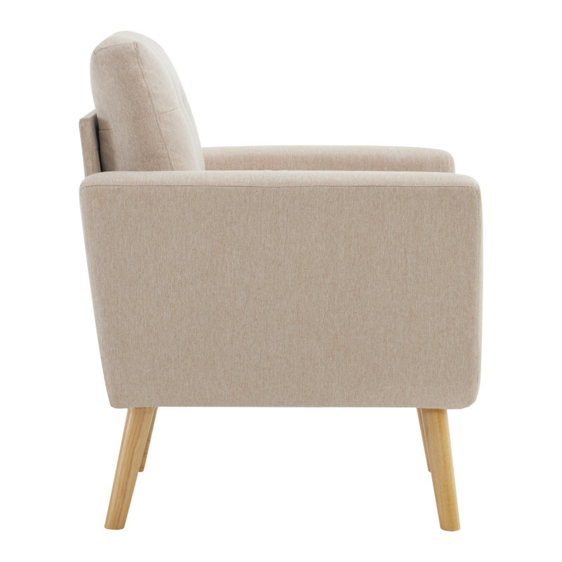 Aniyah Upholstered Armchair, Beige