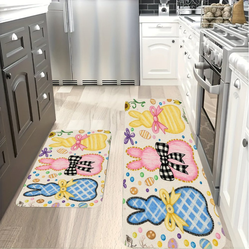 Tapis de cuisine antidérapant 2 pièces