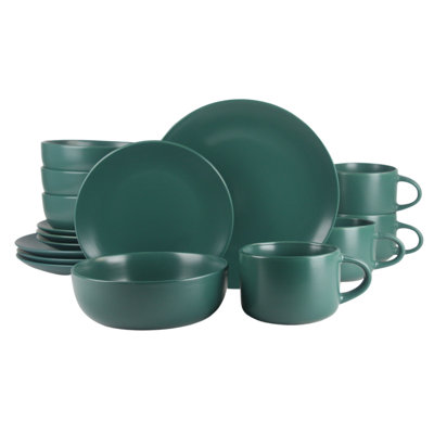 Wazee Matte Stoneware Dinnerware Set - Service for 4