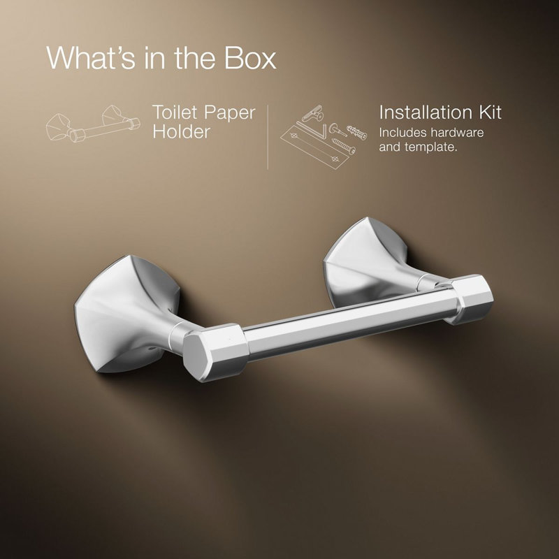 Occasion Pivoting Toilet Paper Holder, Polished Chrome