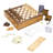 7-in-1 Classic Wooden Board Games Set - Family Game Night with Cards, Dice, Chess, Checkers, Backgammon, Dominoes, and Cribbage