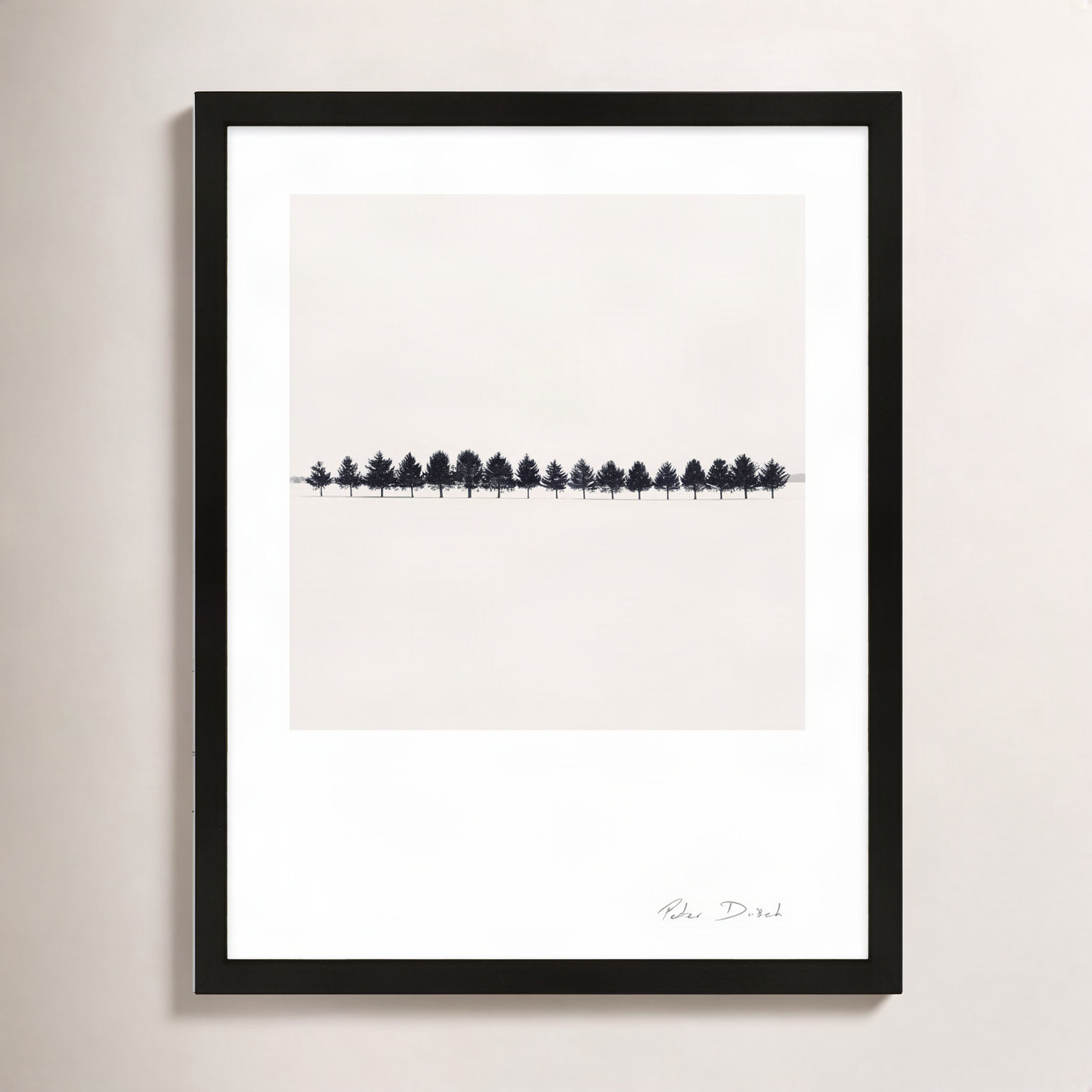 Seventeen Trees by Peter Dušek, Black, 20" H x 16" W x 1.25" D
