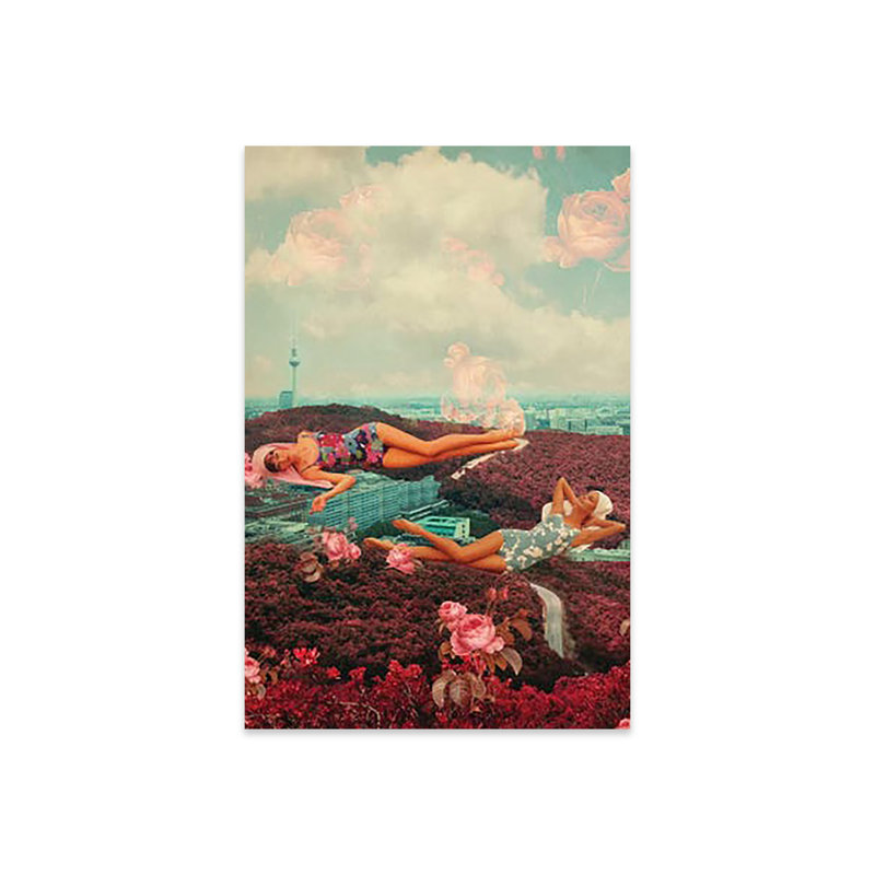 Ces après-midi roses, impression sur verre acrylique, H 24 po x l 16 po x P 0,25 po