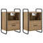 40 cm W Galvanised Steel Bedside Table-807702194