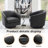 Frankie Upholstered Black Faux Leather Swivel Barrel Chair with Solid Wood Base-1928101218