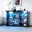 Buffet moderne de 47 po de largeur avec lumières DEL, armoire vitrée avec station de charge-1081425022