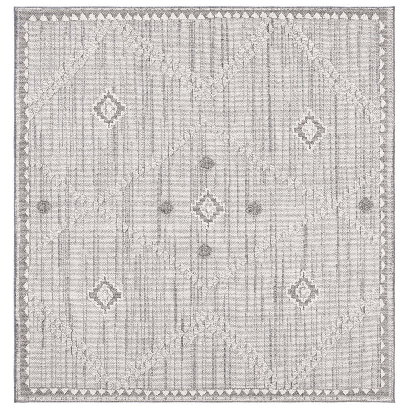 Abberger 800 Performance Southwestern Indoor/Outdoor Area Rug, Square 6'7"