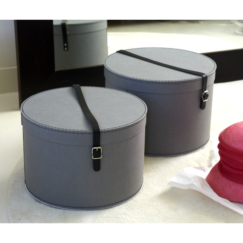 Symple Stuff Decorative Bin, 26cm H x 38cm W x 38cm D, Grey