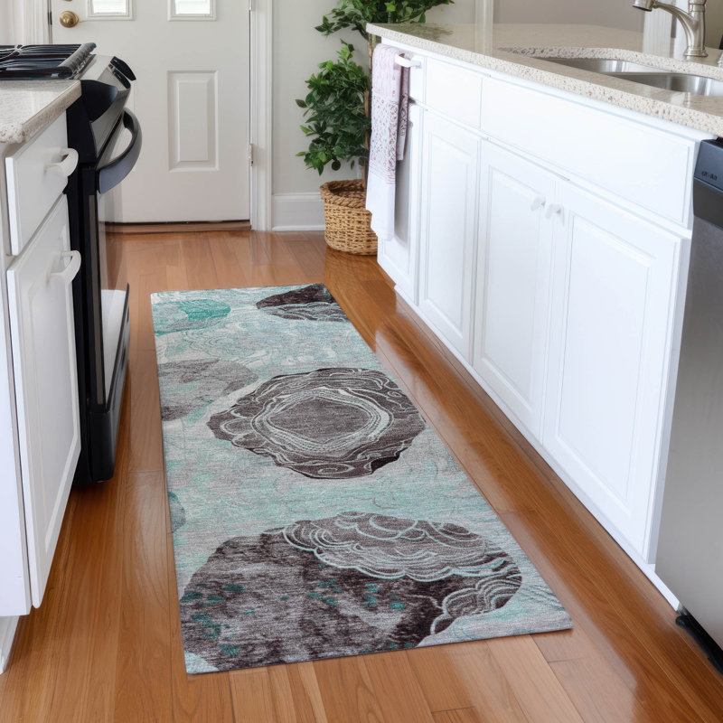 Premium Machine Washable Mehara AMF1686 Geometric Rug, Runner 2'3" x 7'6"