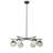 Metro 6 - Light Steel Dimmable Sputnik Spider Chandelier
